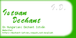 istvan dechant business card